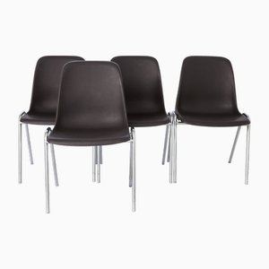 Vintage Stacking Chairs, Germany, 1970s, Set of 4