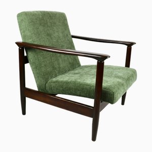 Green Olive GFM-142 Armchair by Edmund Homa, 1970s