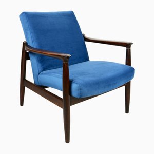 Ozeanblauer GFM-64 Sessel von Edmund Homa, 1970er