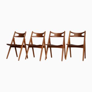 CH29 Sawbuck Chairs by Hans Wegner for Carl Hansen & Son, 1960s, Set of 4