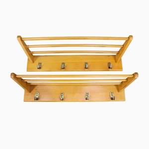 Mid-Century Wooden Wall Hangers, 1960s, Set of 2