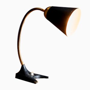 Tischlampe aus schwarzem Metall von Ewå Värnamo, 1960er