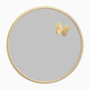 Butterfly Round Brass Wall Mirror by Richard Hutten