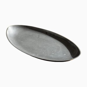 Vintage Oval Pewter Tray by Just Andersen, Denmark, 1930s