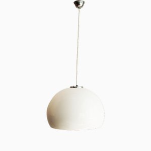 Large White Ceiling Pendant, 1970s