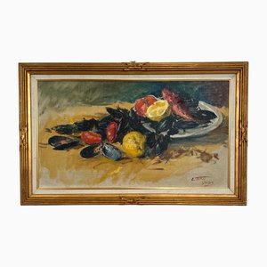 Clemente Tafuri, Nature morte, Olio su tela, Incorniciato