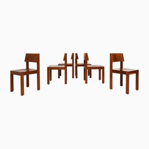 Swiss Chairs by Arch. Walter Maria Forderer for University of St. Gallen, 1963, Set of 6