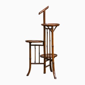Bamboo Valet Stand with Three Shelves, Early 20th Century