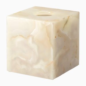Boîte à Mouchoirs Carrée Onyx Vert Clair par Royal Bee Design