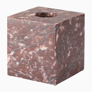 Pink Marble Square Tissue Box by Royal Bee Design
