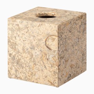 Coral Marble Square Tissue Box by Royal Bee Design