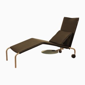 Chaise Longue en Cuir par Corrado Aroldi pour Giovannetti Collezioni