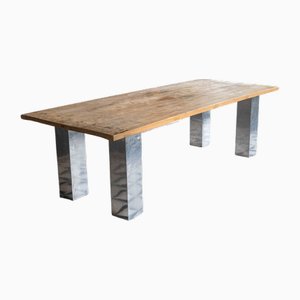 Grande Table de Salle à Manger en Orme de Chine