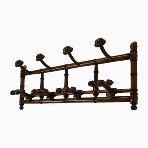 French Simulated Bamboo Hat and Coat Wall Rack