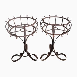 Wrought Iron Planters, 1950s, Set of 2