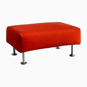 Pouf modello Jaipur in tessuto arancione di Jasper Morrison per Cappellini