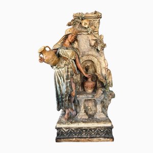 19th Century Majolica Figura in Terracota, 1890s