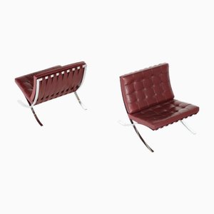 Poltrone Barcelona di Ludwig Mies Van Der Rohe per Knoll, USA, 1929, set di 2