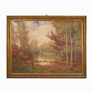 Artista italiano, Paesaggio, 1940, Dipinto ad olio, Incorniciato