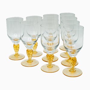 Verres à Pied Vintage, France, 1950s, Set de 10