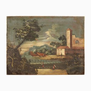 Artista italiano, Marina, 1770, óleo sobre lienzo