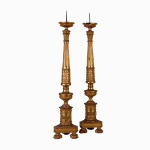 Empire Torchers in Carved and Gilded Wood