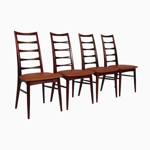 Model Lis Dining Chairs attributed to Niels Koefoed, 1960s, Set of 4