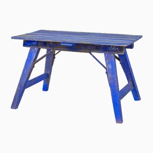Early 20th Century Painted Pine Worktable, 1890s