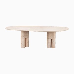 Tria Irregular Pink Marble Dining Table by Lorenza Bozzoli