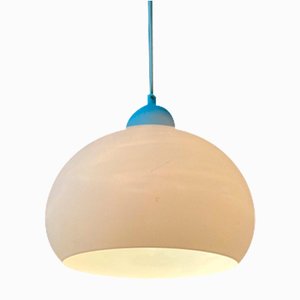 Small White Space Age Mushroom Hanging Lamp