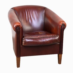 Vintage Brown Leather Club Chair