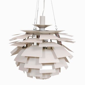 Weiße Artischocke Lampe von Poul Henningsen, 2000er