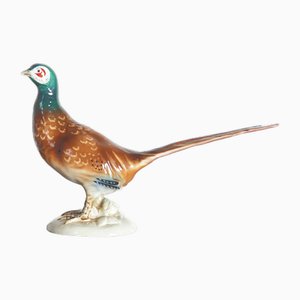 Porcelain Pheasant from Royal Dux Czechoslovakia, 1970s