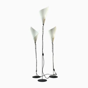 Lámparas de pie Calla de Marcello Cuneo para Valenti, Italia, 1975. Juego de 3