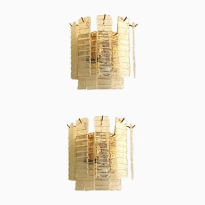 Opalino Strips Listelli Murano Glass Gold Wall Sconces by Simoeng, Set of 2