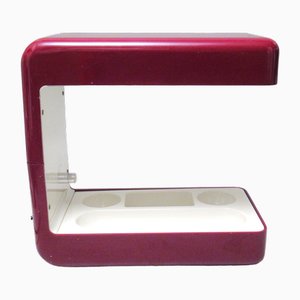 Burgunderrote Isos Lampe von Giotto Stoppino für Tronconi, 1970er