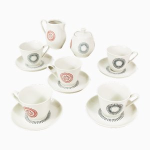 German Porcelain Espresso Set, 1960s, Set of 12
