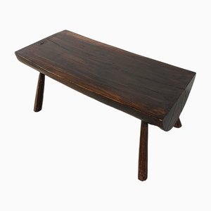 Table Basse Brutaliste en Bois, 1960s