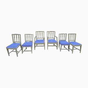 19th Century Gustavian Dining Chairs, Lindomes, Set of 6