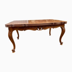 Mesa de comedor vintage de estilo Luis XV, años 60