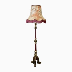 Carved Gilt and Painted Baroque Floor Lamp, 1920s