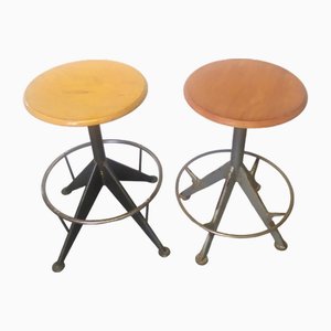 Tabourets Pivotants Vintage, Italie, 1950s, Set de 2