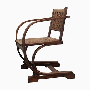 Fauteuil en Bois de Bas Van Pelt, 1955