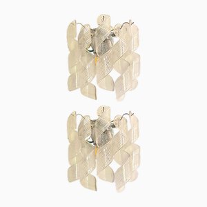 Transparent Ricci Murano Glass Wall Sconces by Simoeng, Set of 2