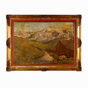 Da Gino Federici, Paesaggio, Olio su tela, con cornice