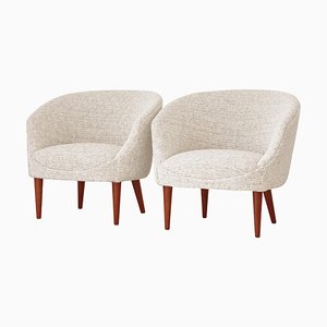 Set of Danish Art Weaving Lounge Chairs attributed to Illums Bolighus, Copenhagen, 1950s