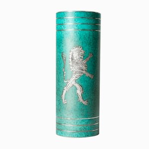 Vaso Argenta in gres di Wilhelm Kåge per Gustavsberg, anni '40