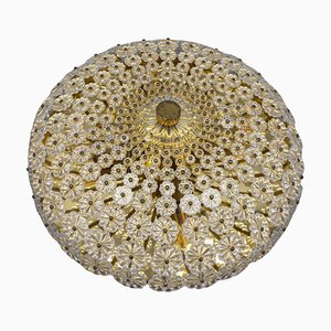 Lampada da soffitto in vetro e ottone di Emil Stejnar per H. Richter, anni '50