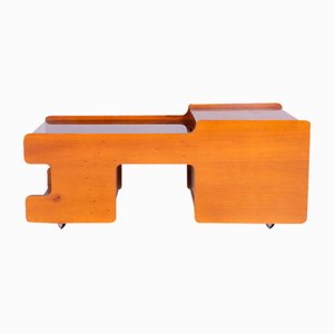 Table Basse Vintage avec Compartiment Bar