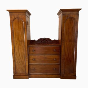 Großer antiker William IV Kleiderschrank aus Mahagoni, 1835